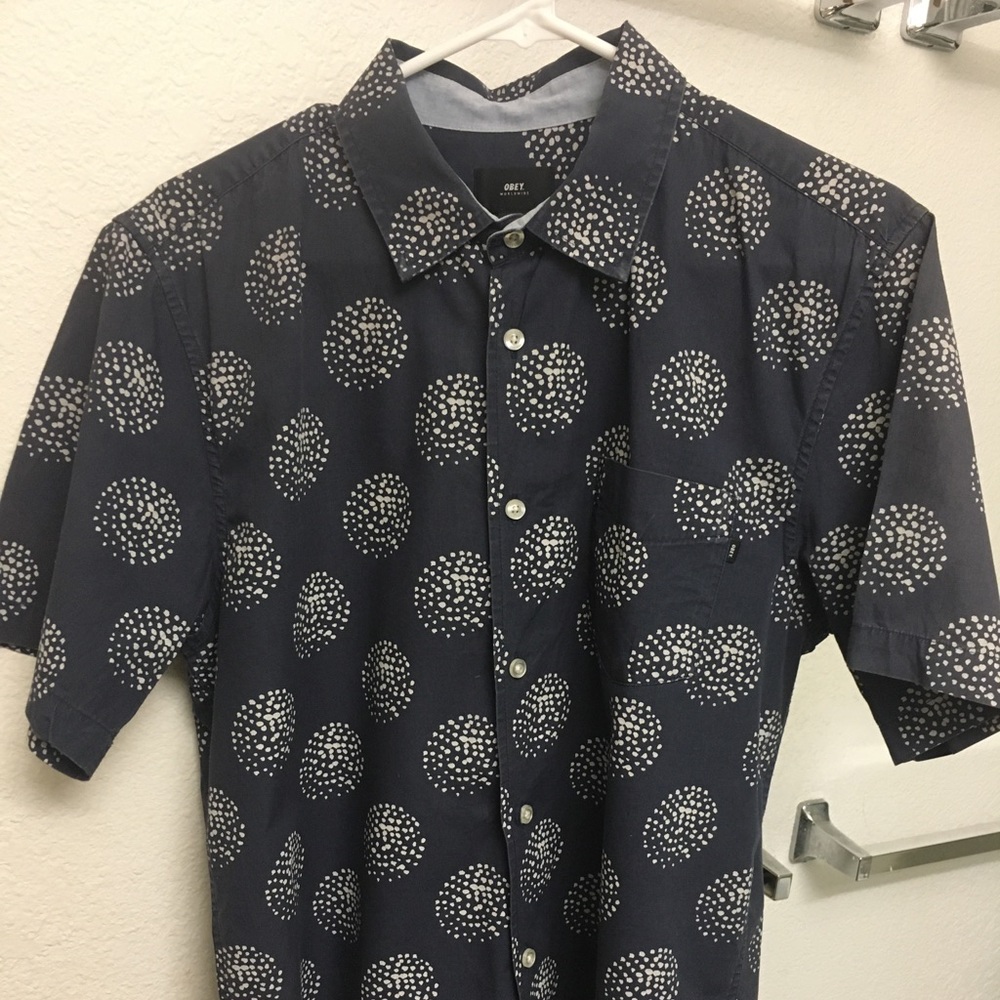 Obey Worldwide Button-Down Collared Shirt - image 1